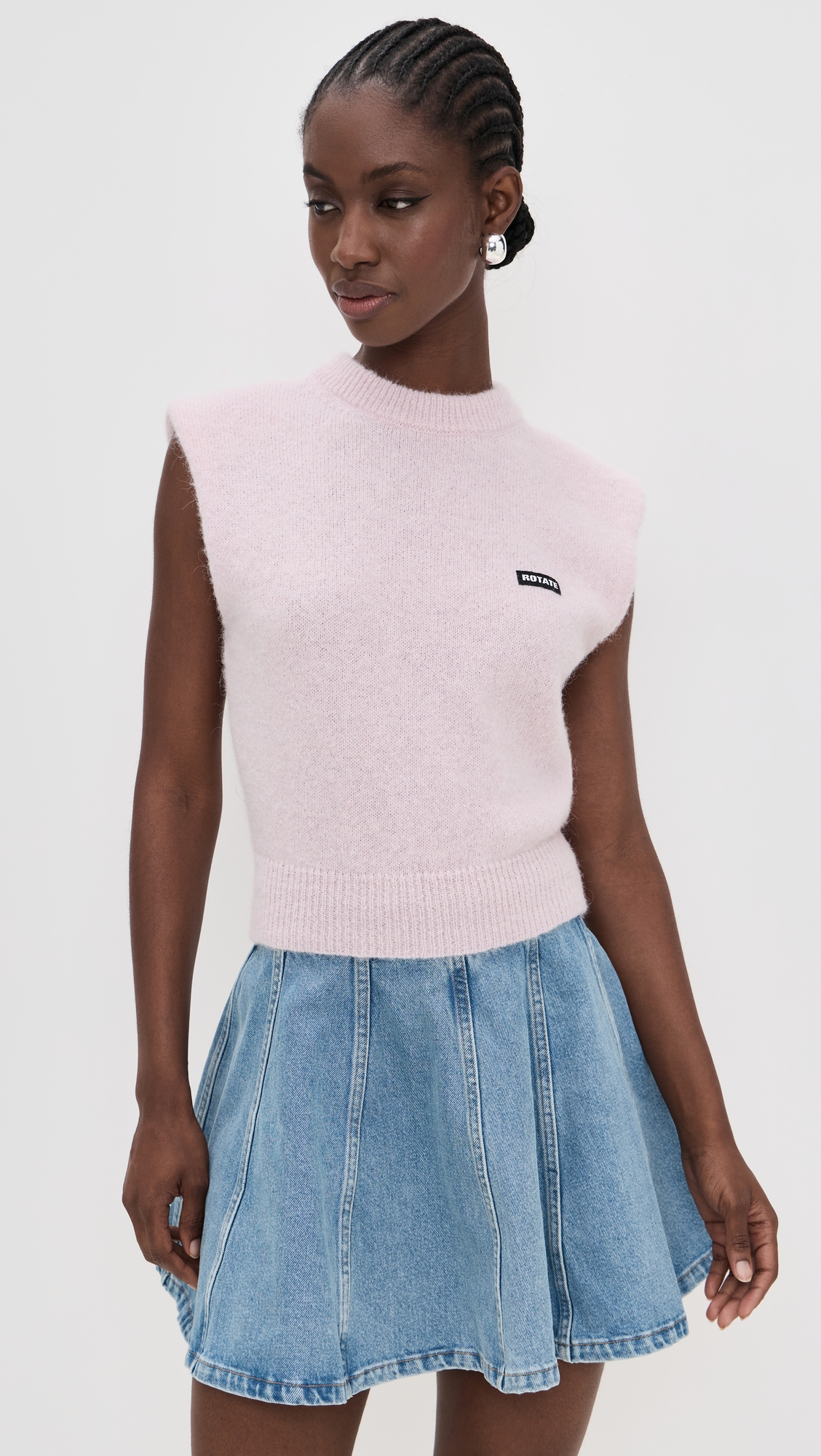 Rotate Knit Cropped Vest