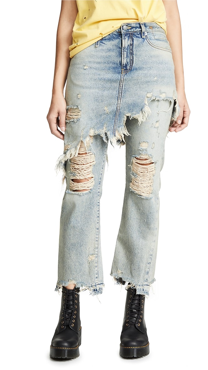 R13 skirted jeans Clearance