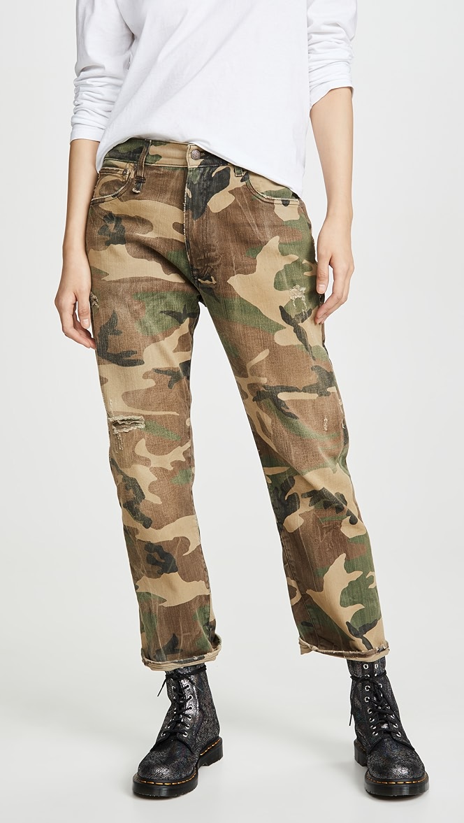 camo boyfriend pants