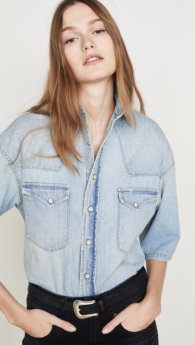 r13 oversized denim shirt