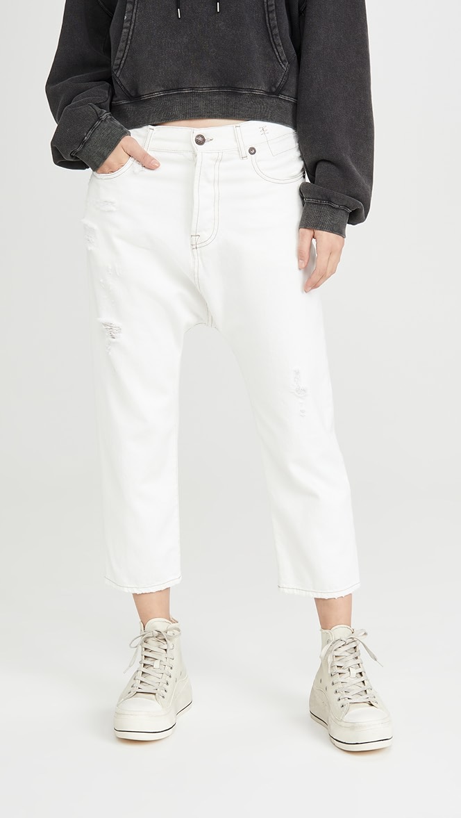 r13 white jeans