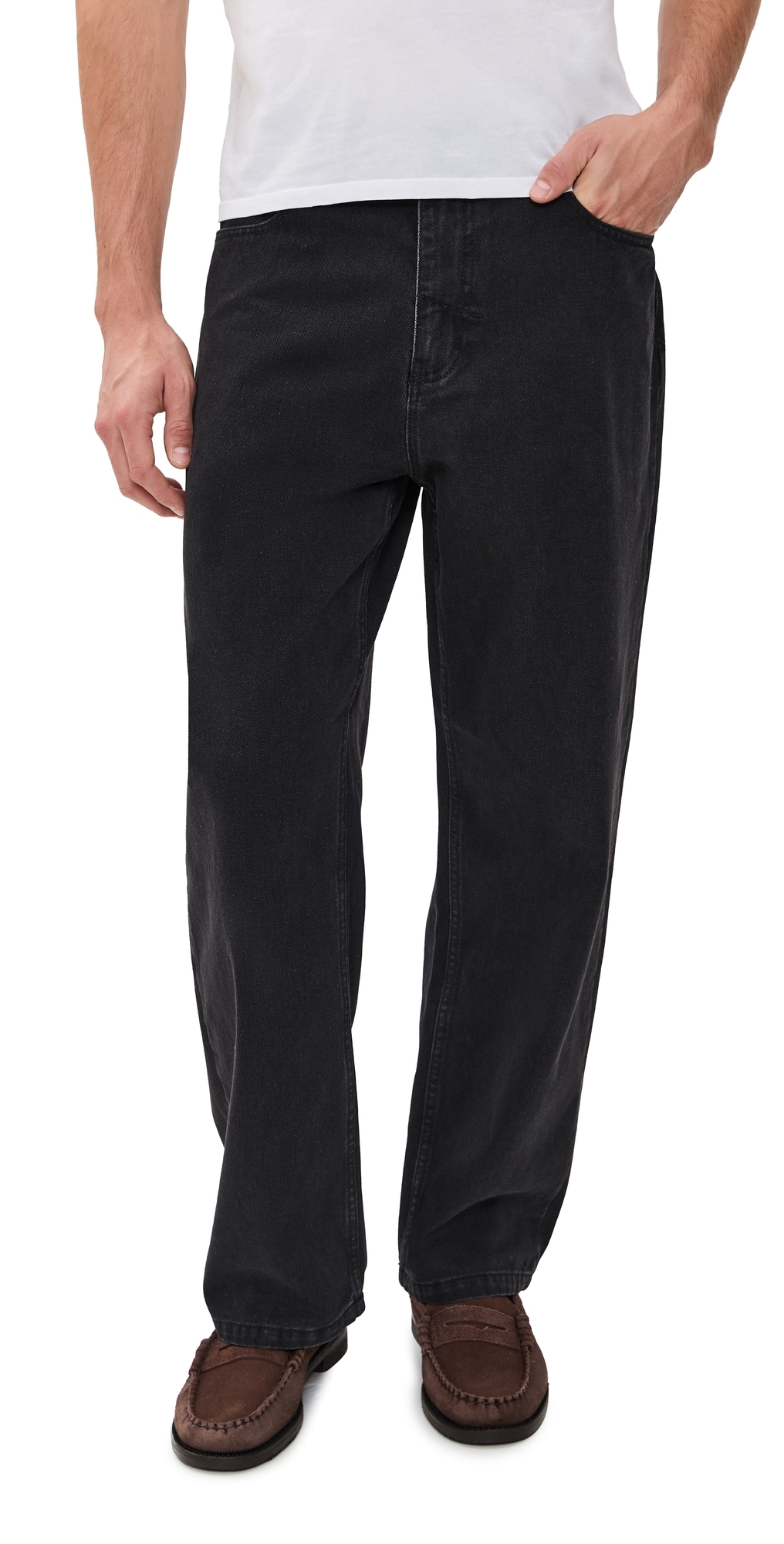 Rhythm Essential Jeans Worn Black In Black