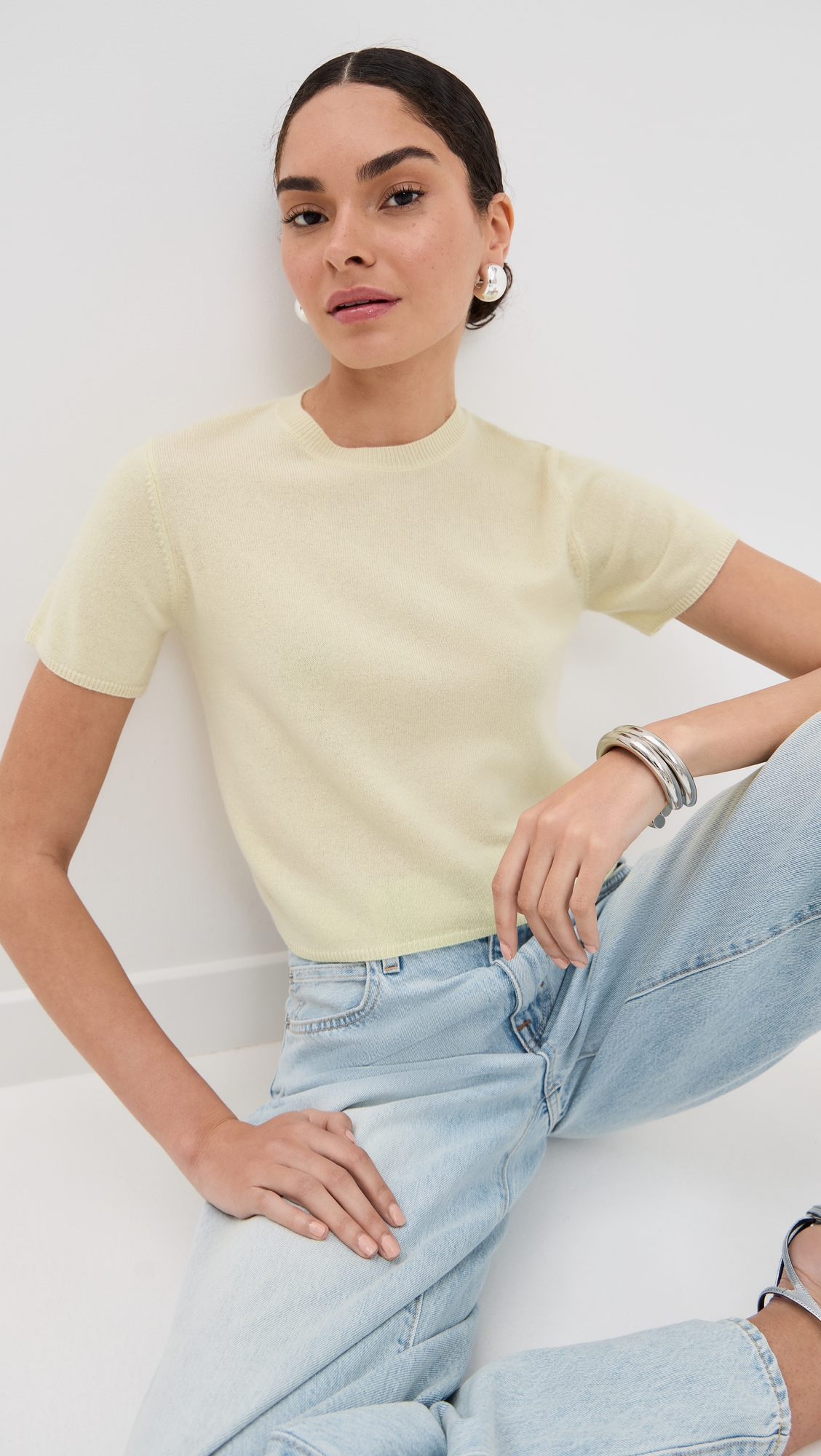 Sablyn Charleston Relaxed Cashmere Crew Neck Tee