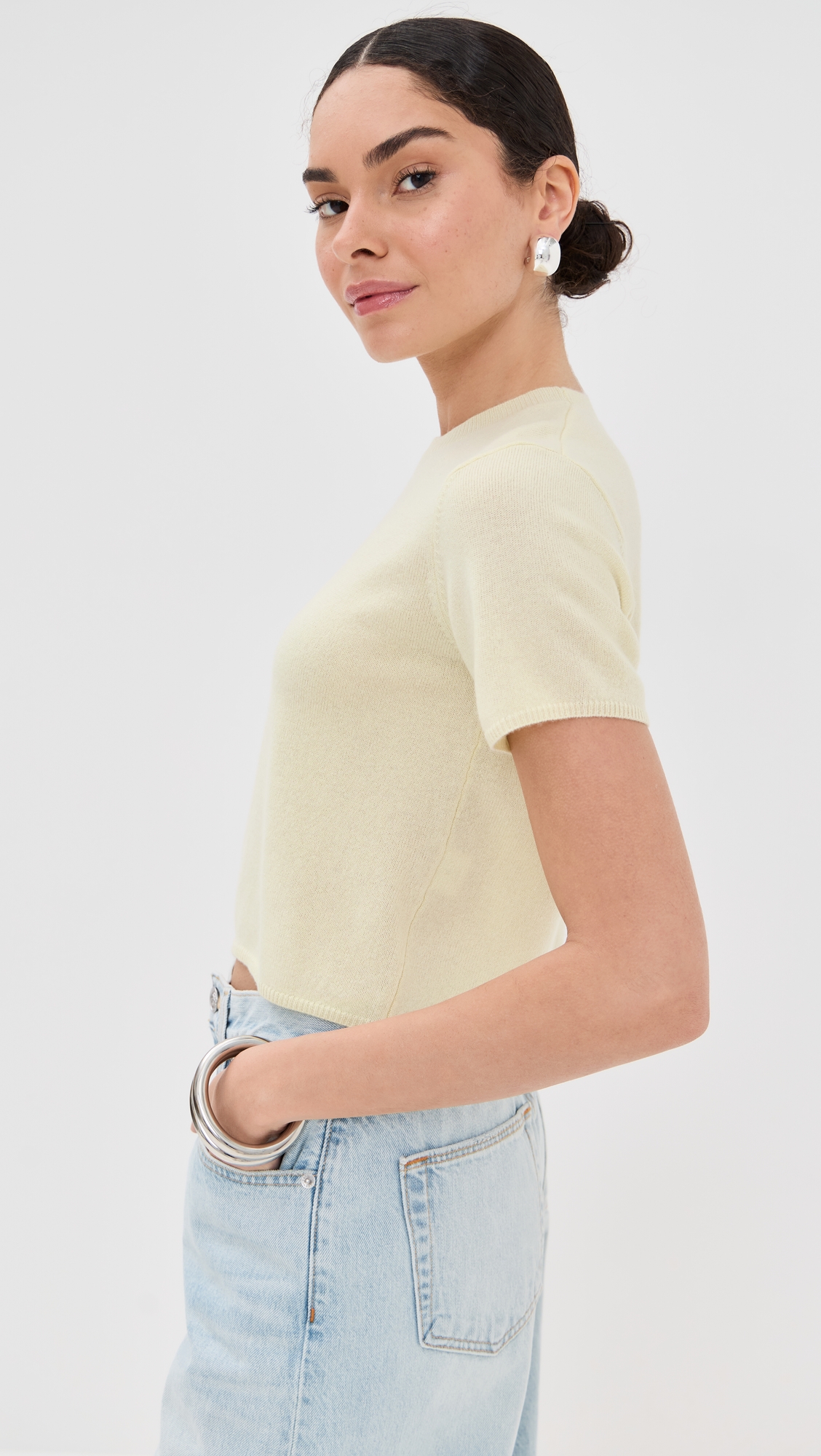 Sablyn Charleston Relaxed Cashmere Crew Neck Tee thumbnail