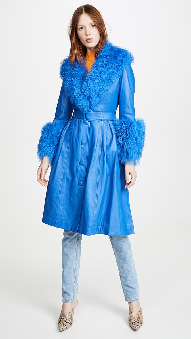Saks potts blue fur coat Clearance