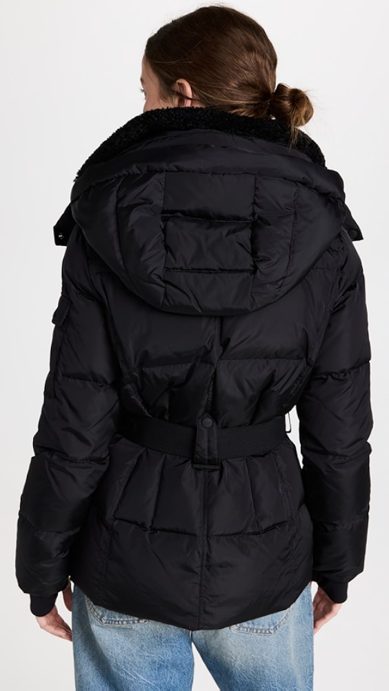 Sam liv belted puffer Clearance