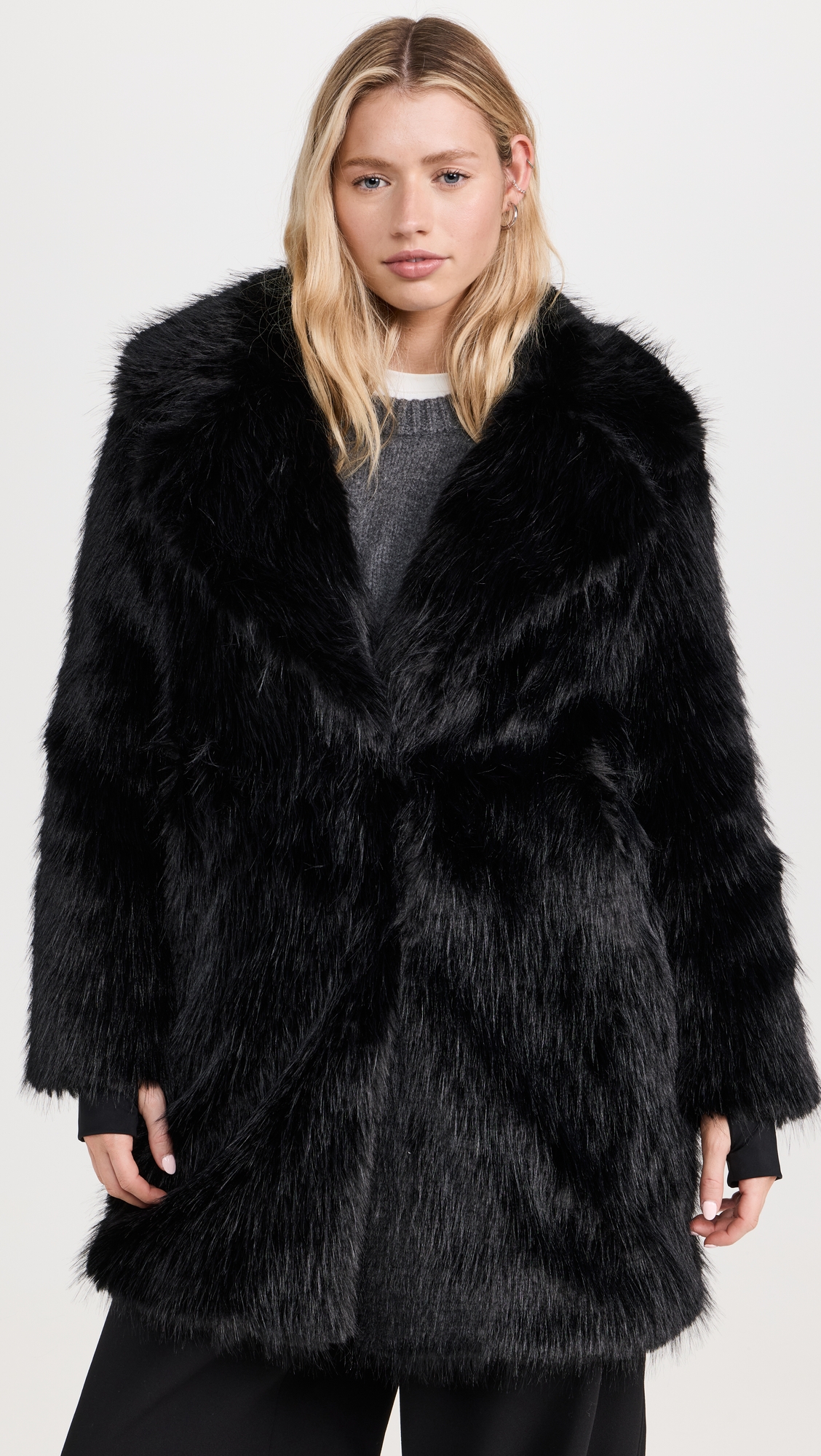 SAM. Faux Fur Mid Coat thumbnail