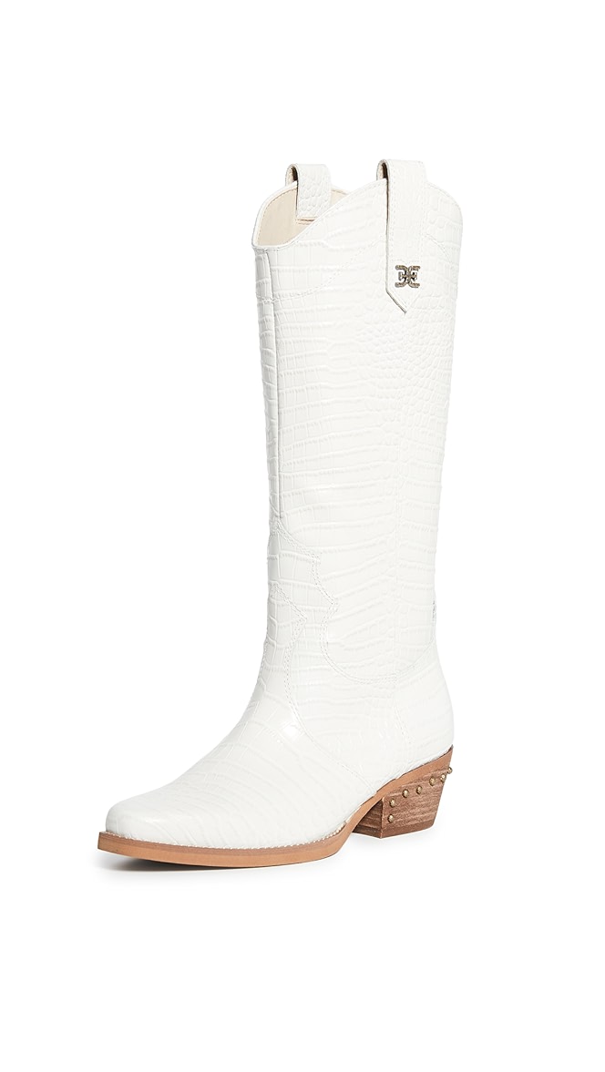 Sam edelman white western boots clearance