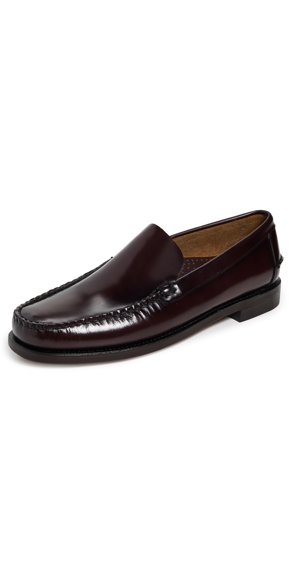 Sebago Round Toe Slip-on Moccasins With Cut-out Upper Design In Burgundy