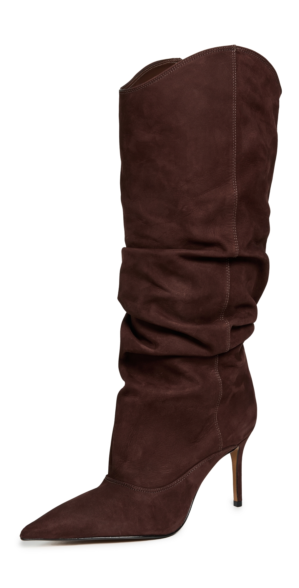 Schutz Maryana Up Slouch Boots Root Brown In Brown
