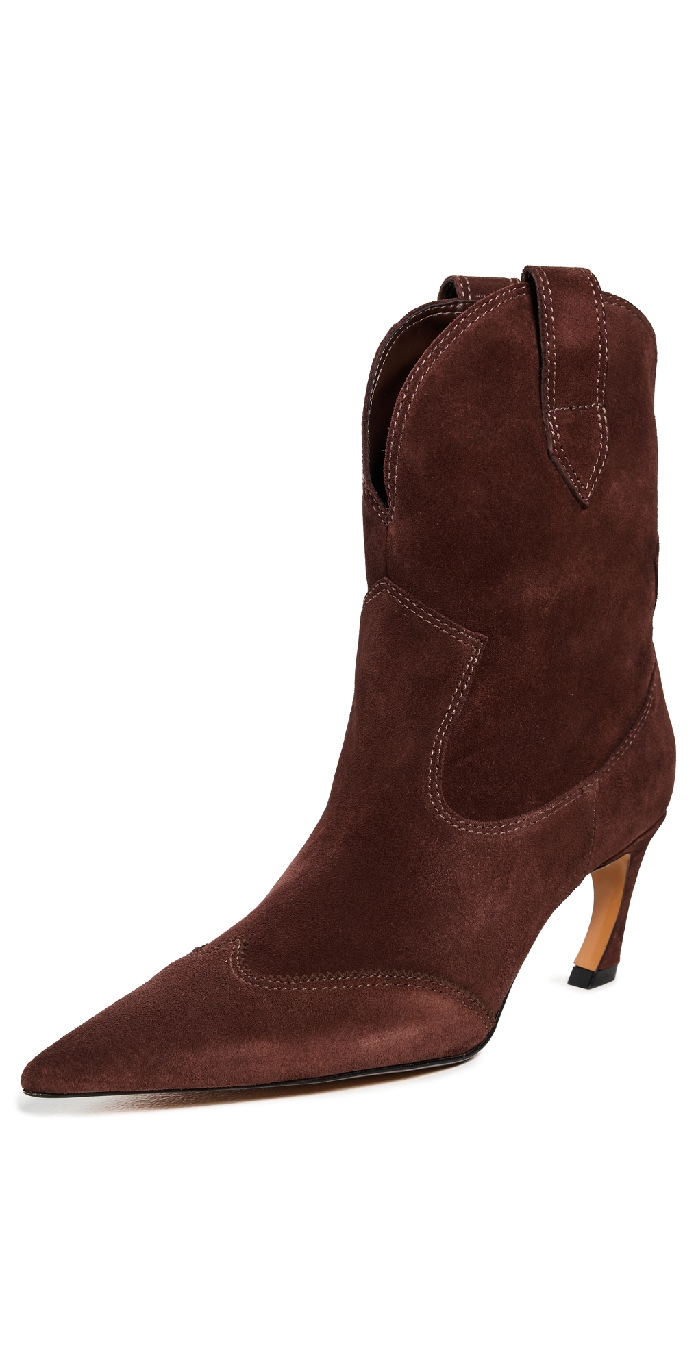 Schutz Maryann Curve West Boots Chestnut Brown In Brown