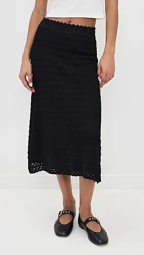 Sea Rue Knit Midi Skirt