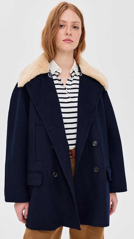 JEANASIS【eL】short beaver big pea coat JEANASIS【eL】short beaver big pea coat