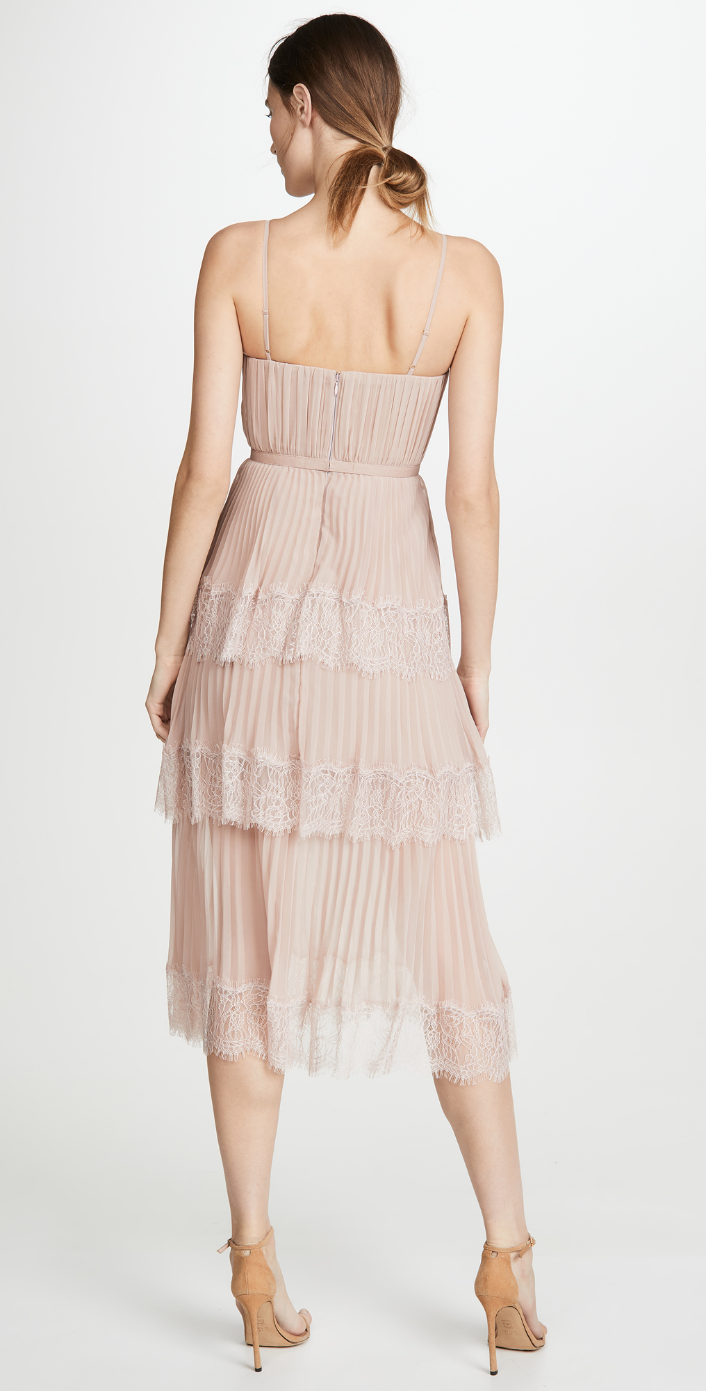 Tiered chiffon midi dress Clearance