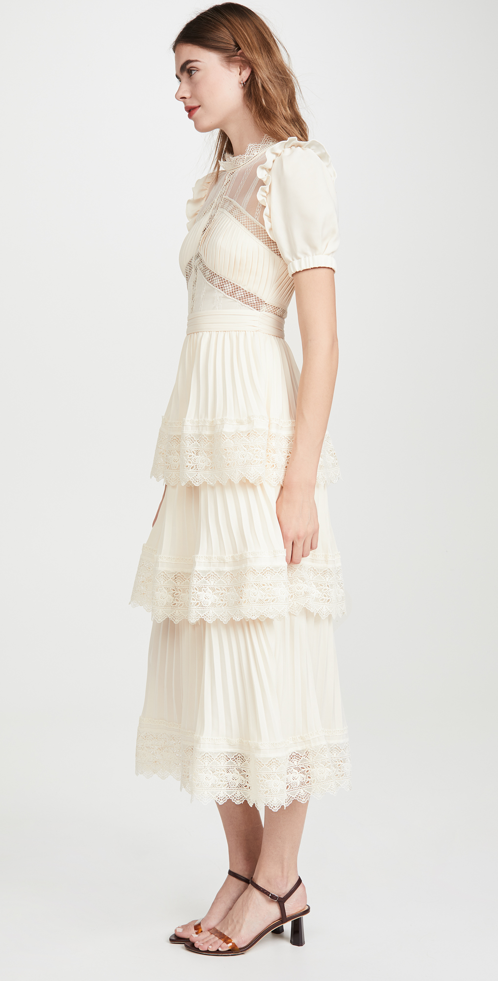 Self portrait lace trim midi dress clearance