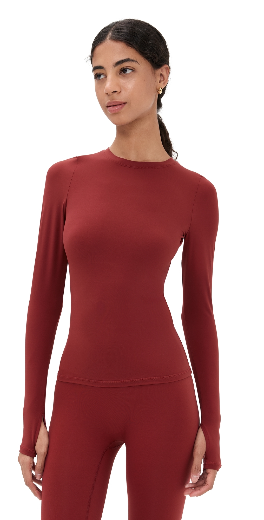 Set Airluxe Breathe Long Sleeve Top Snapper In Red