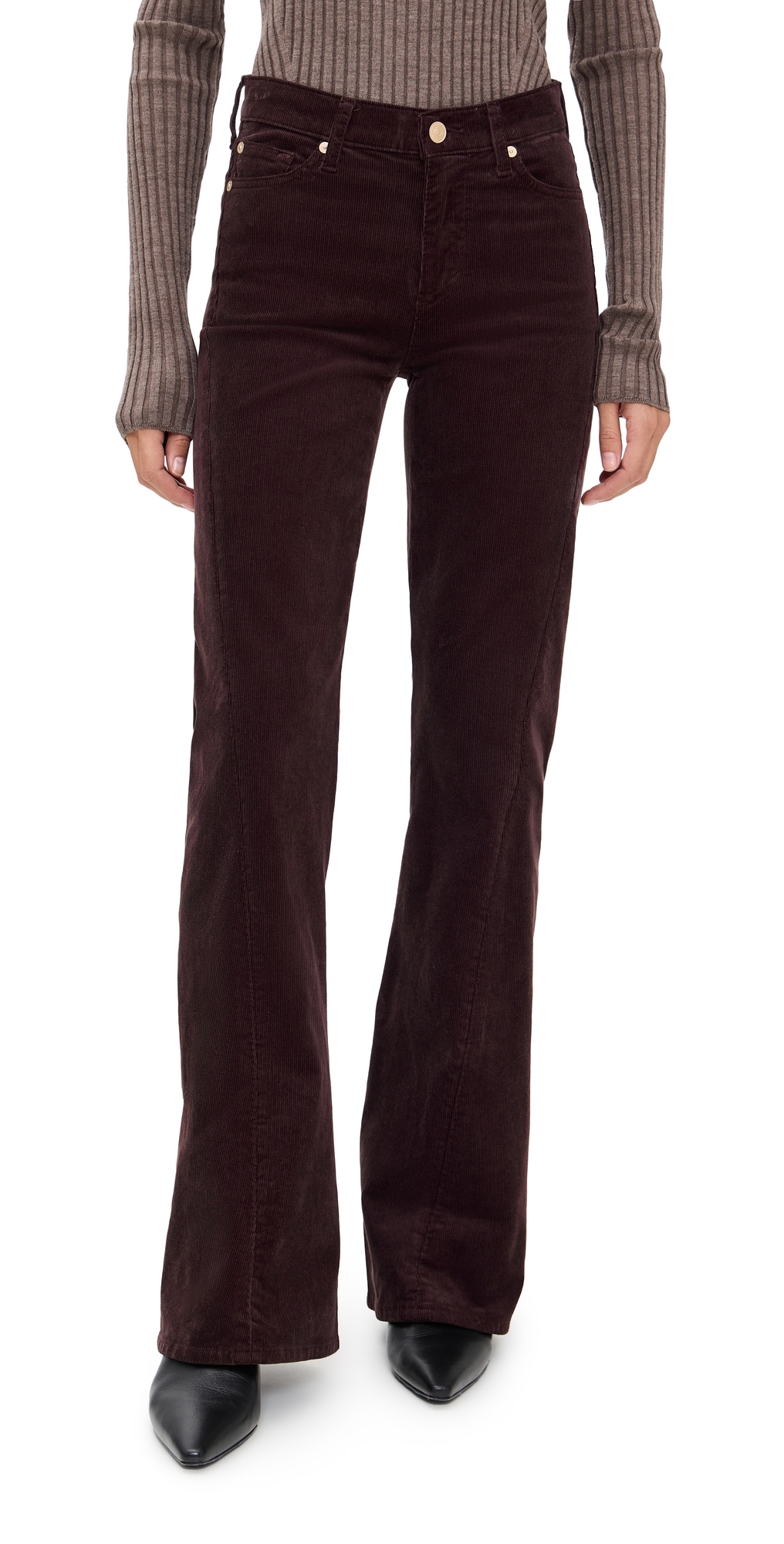 7 For All Mankind Twisted Dojo Tailorless Corduroy Pants Corduroy Coffee Bean In Brown