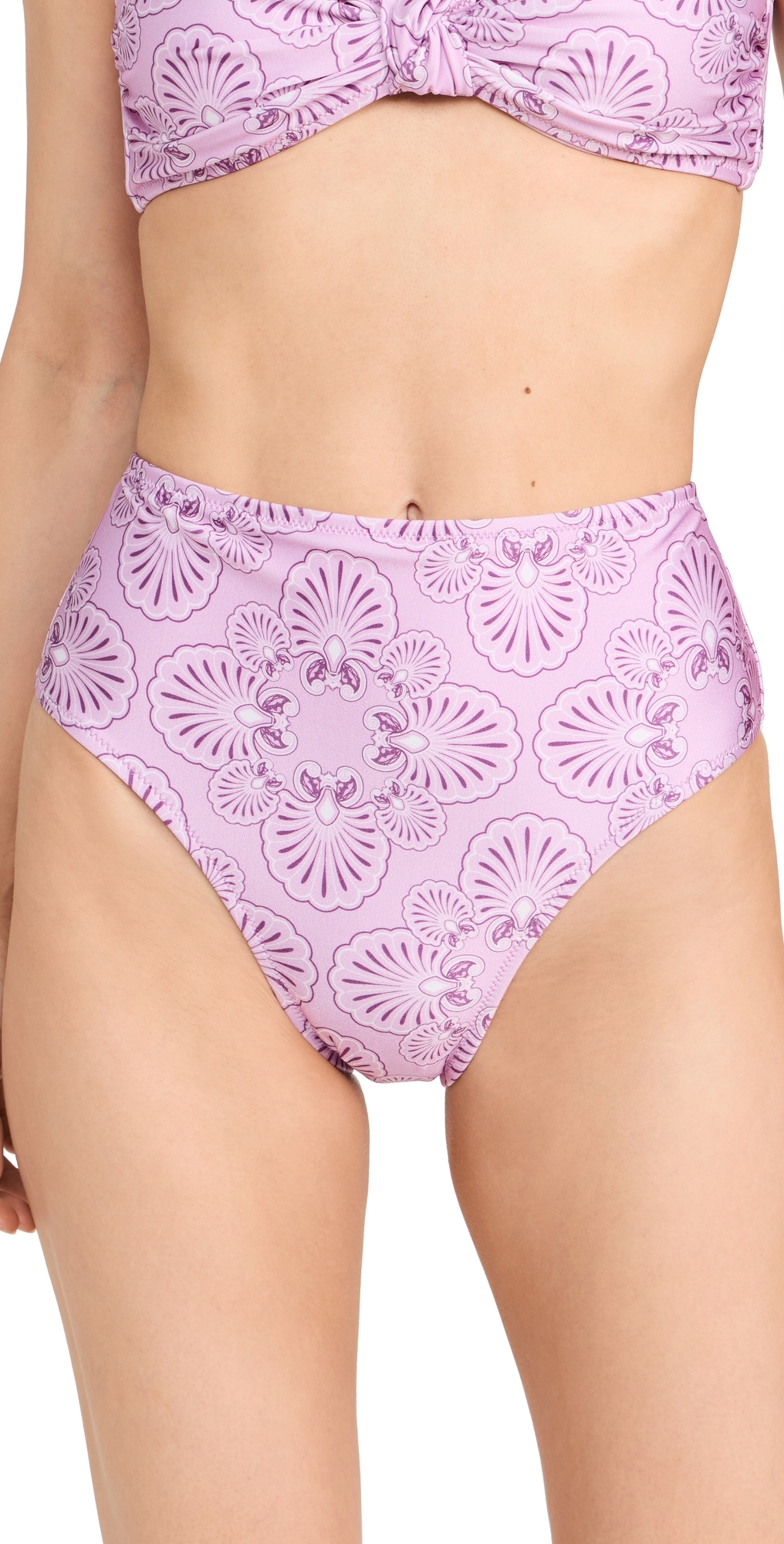 Shani Shemer Thelma Bikini Bottom In Lavender Flowers