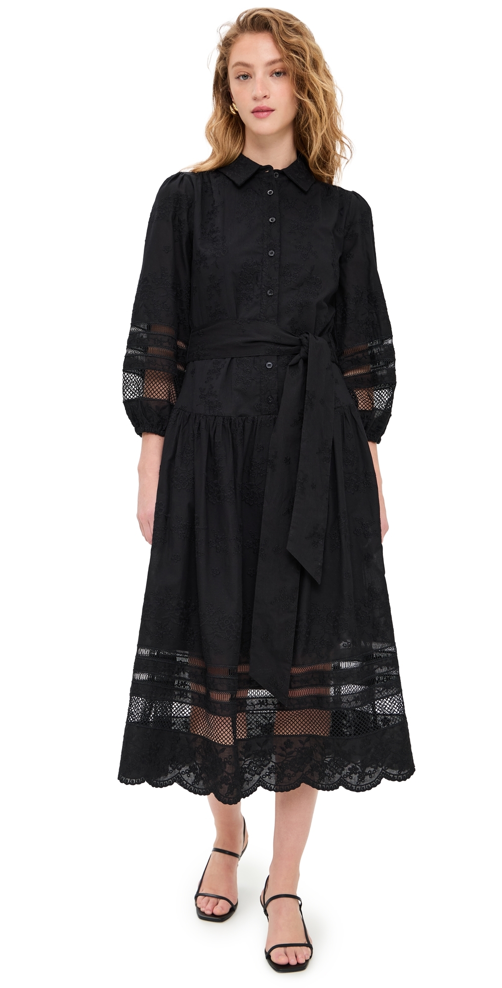 Shoshanna Magnolia Dress Jet In Jet