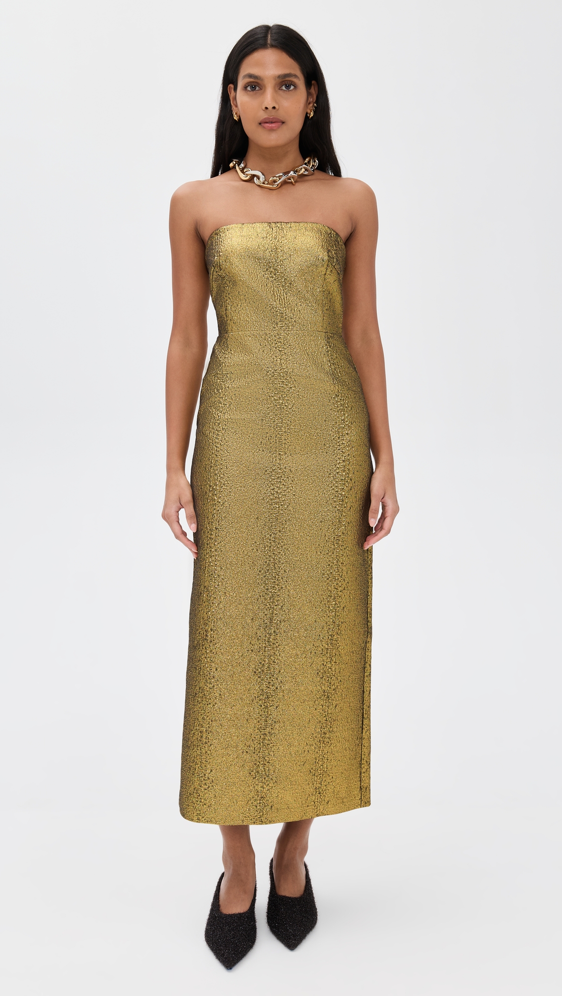 Simon Miller Verdelle Metallic Midi Dress thumbnail