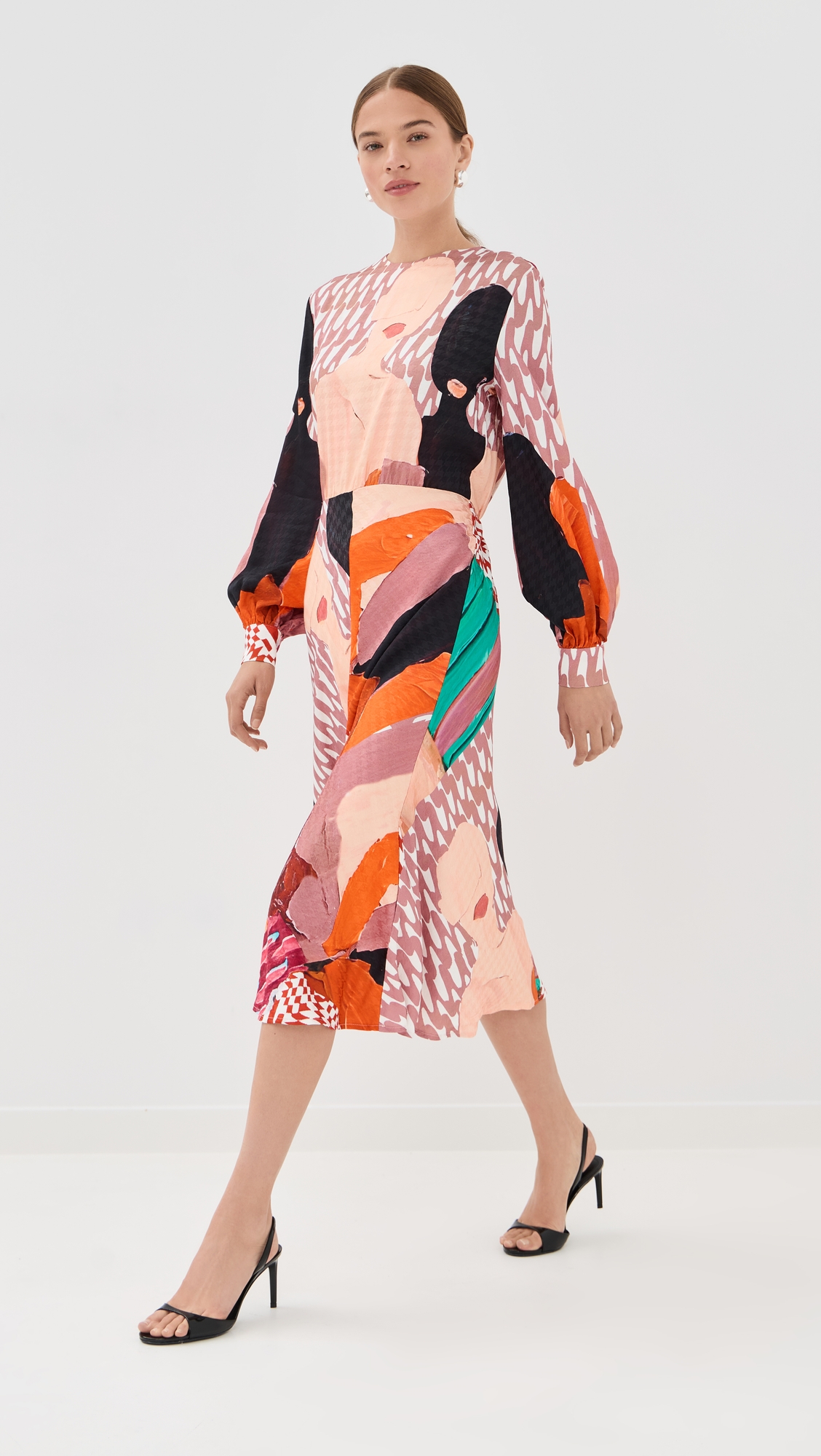 Stella Jean Long Sleeve Midi Dress thumbnail