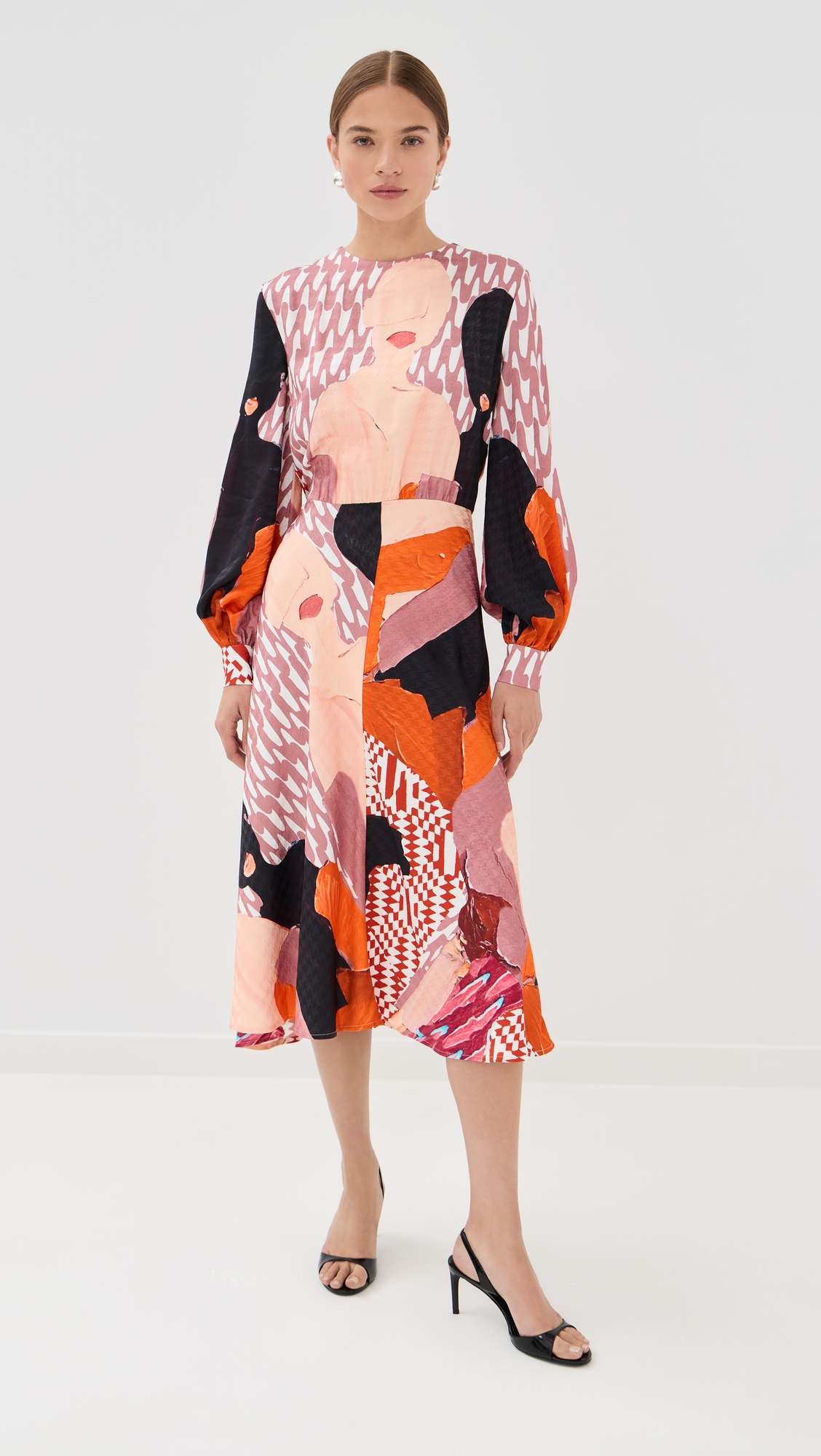 Stella Jean Long Sleeve Midi Dress thumbnail