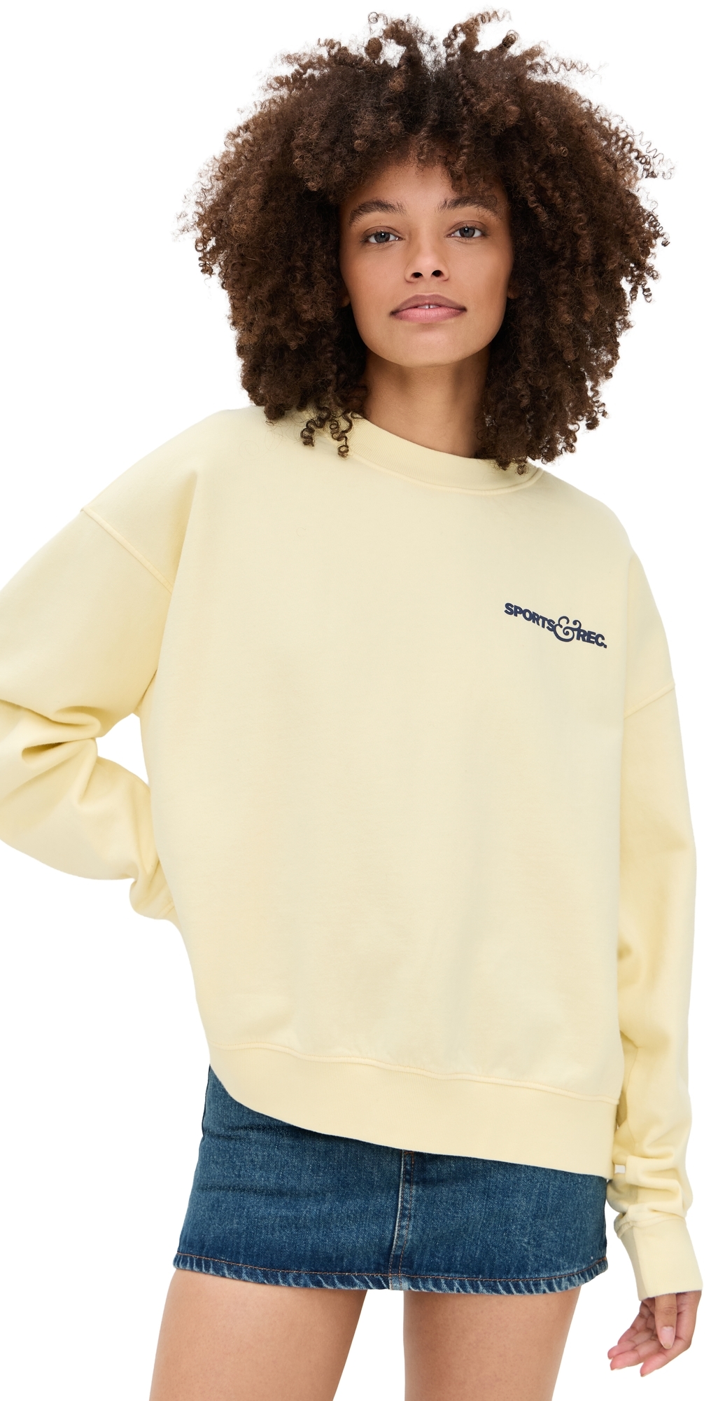 State & Lake Sports & Rec Sweatshirt Butter Yellow In Yellow