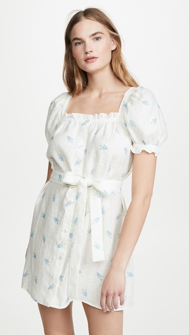 Sleeper brigitte linen mini dress clearance