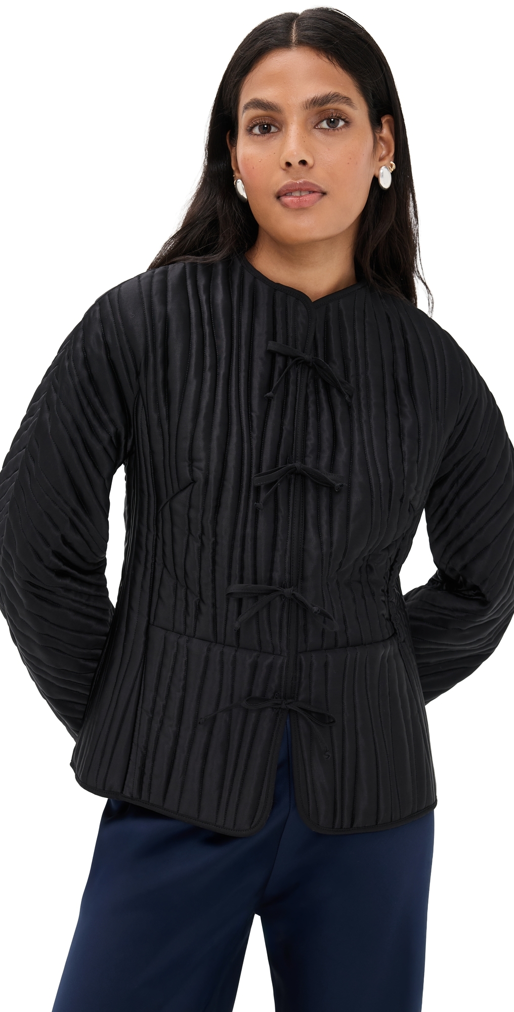 Sleeper Hebao Quilted Jacket Black In Black