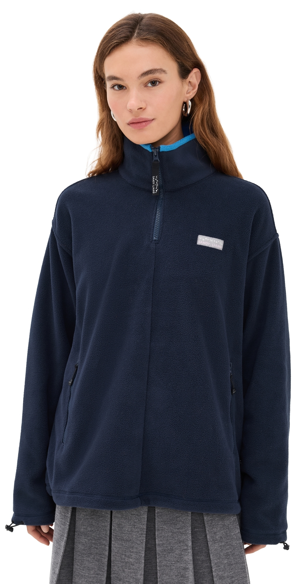 Sandy Liang Ascher Pullover Navy In Blue