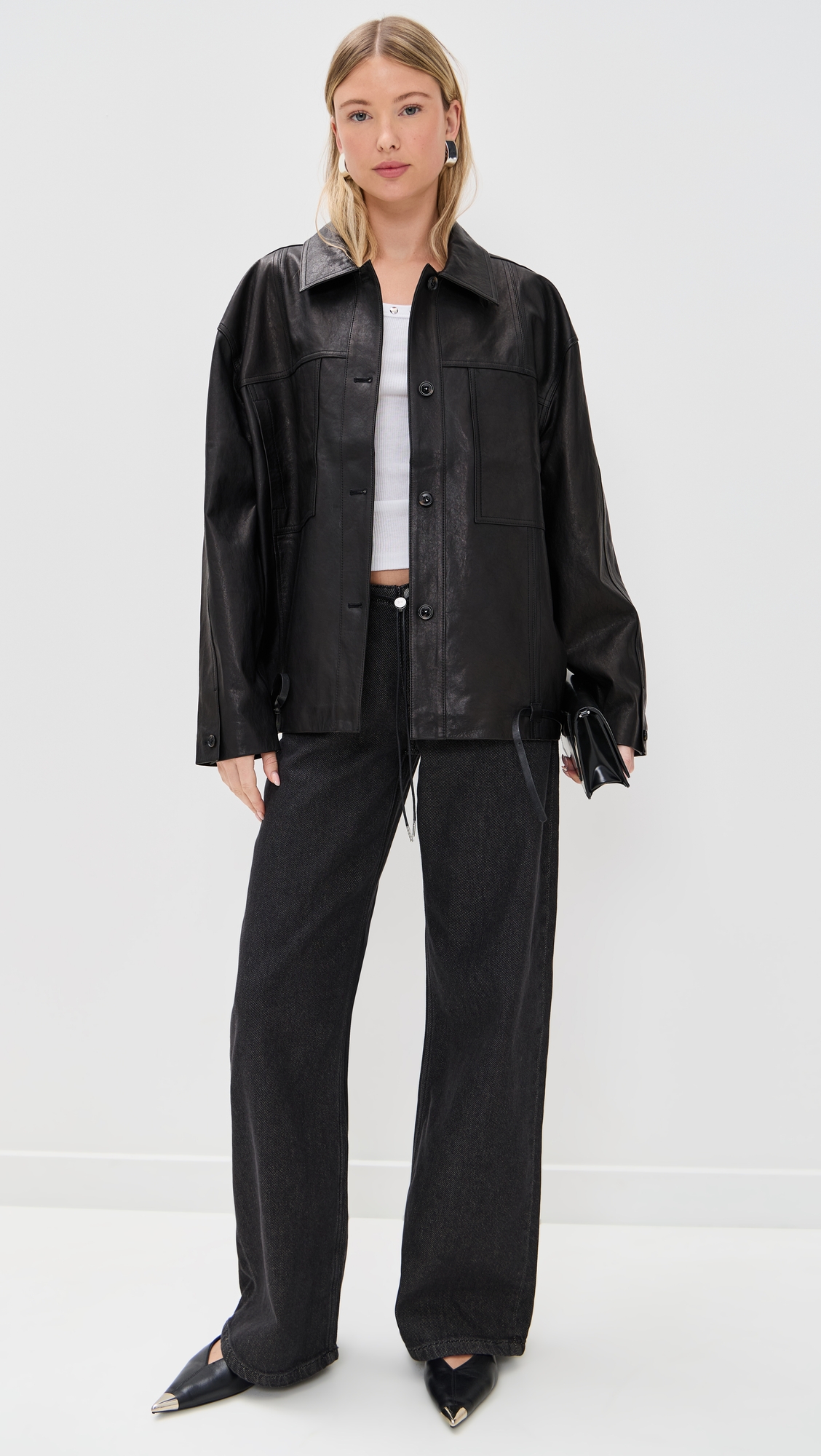 Simonett Oversized Leather Jacket