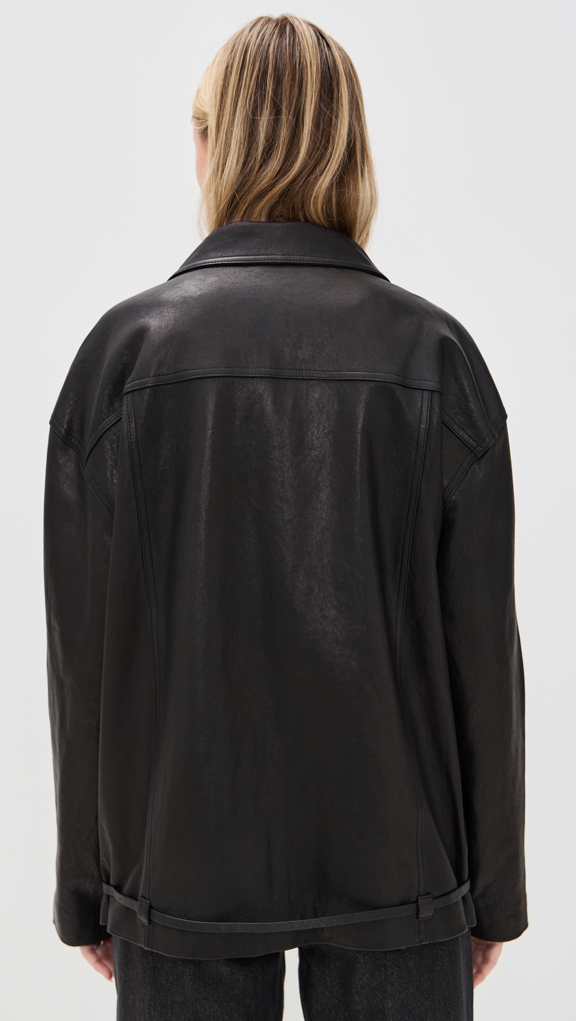 Simonett Oversized Leather Jacket