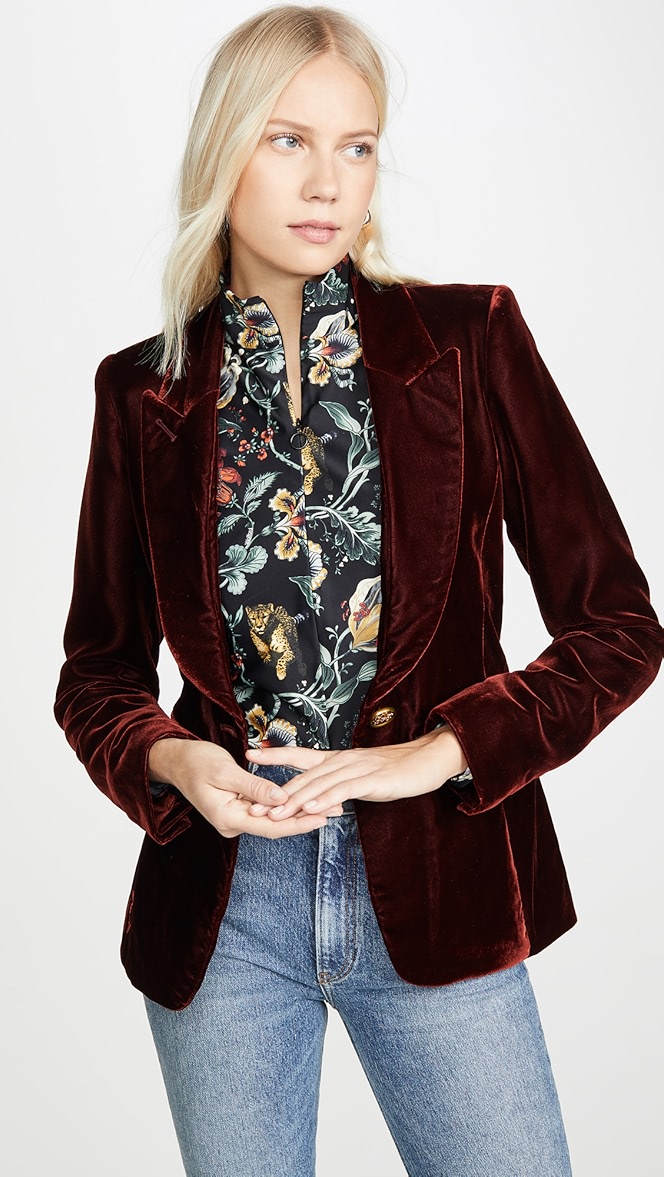 Smythe velvet blazer clearance