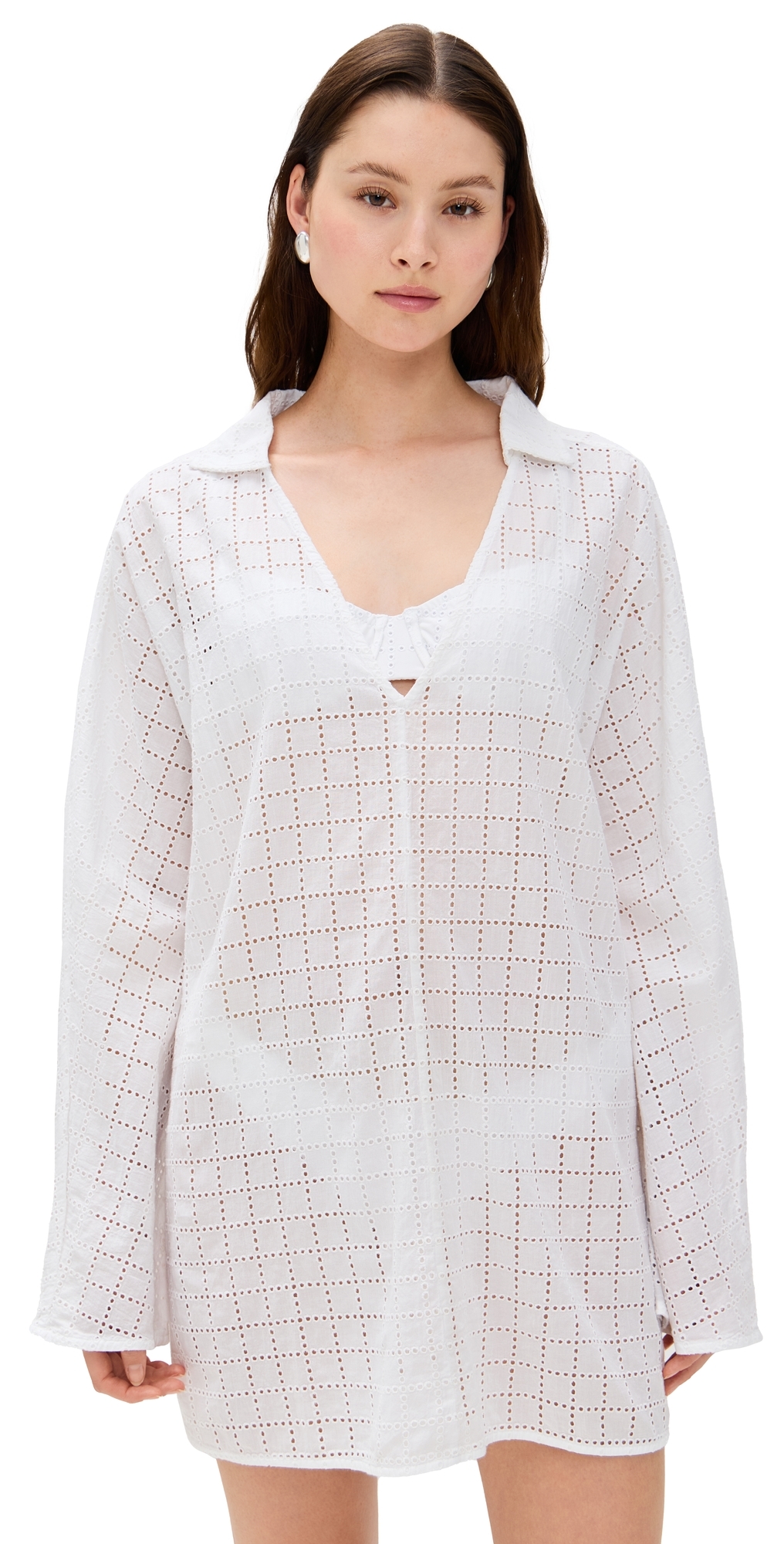 Solid & Striped The Alba Tunic Optic White In White