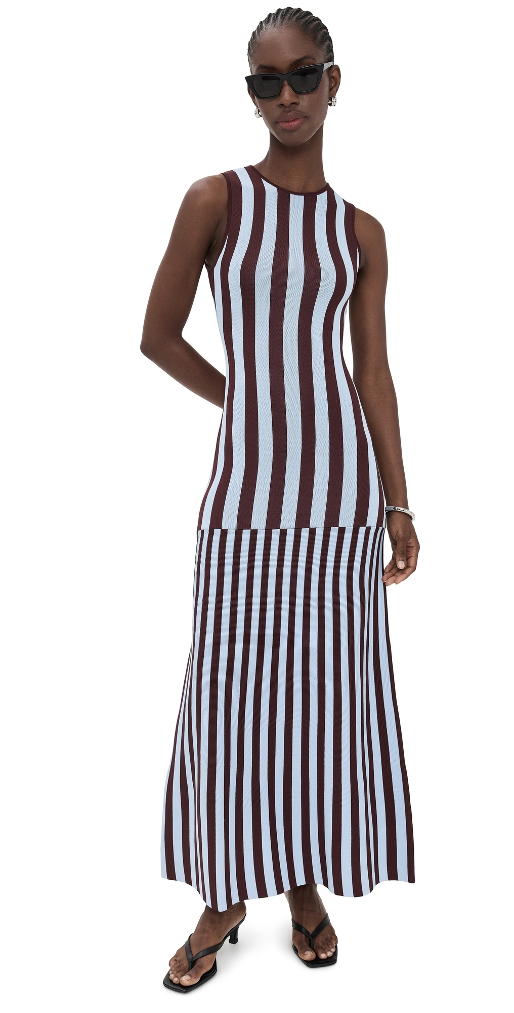 Solid & Striped The Lucerne Mixed Stripe Knit Dress In Multi