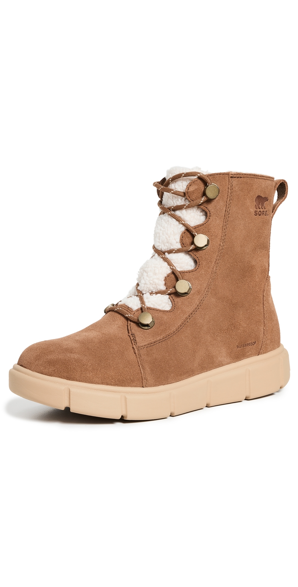 Sorel Explorer Iii Joan Waterproof Boot In Velvet Tan