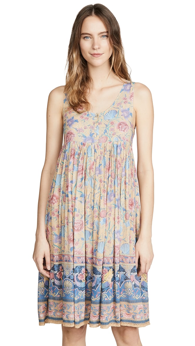 Seashell babydoll midi dress clearance