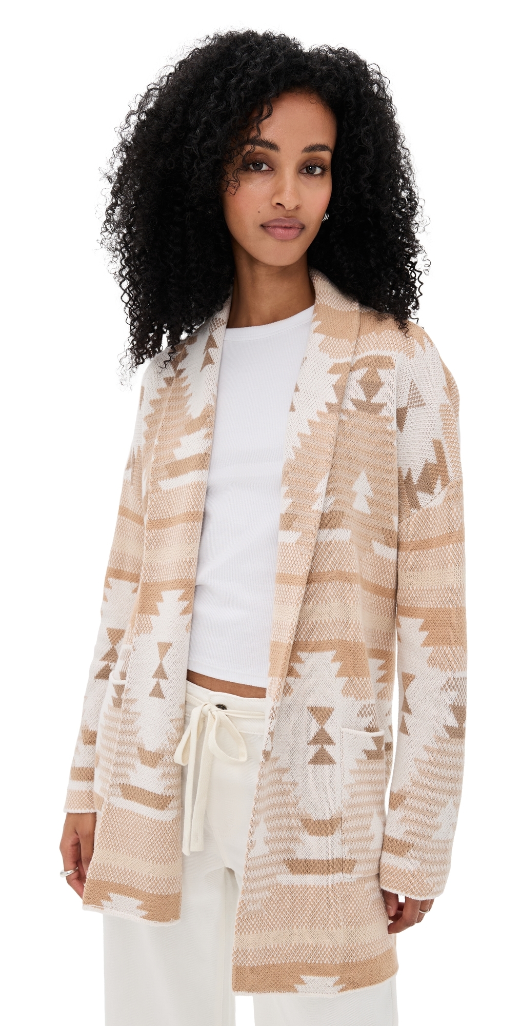 Splendid Cardigan Burnt Orange Aztc In Neutral