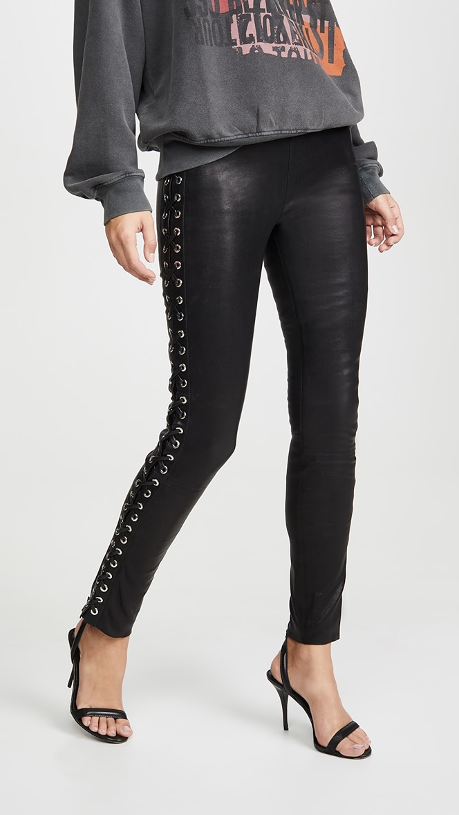 Superwoman leather leggings clearance