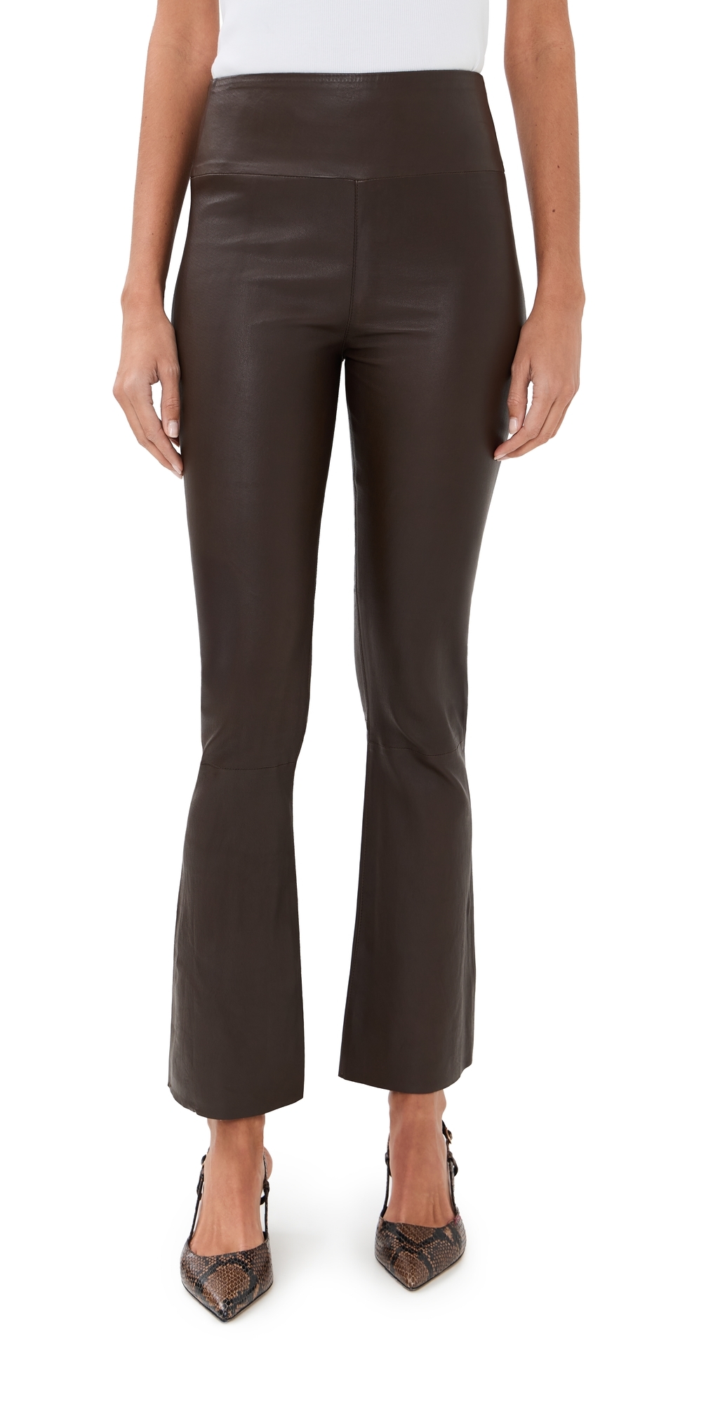 Sprwmn Ankle Flare Pants Americano In Brown