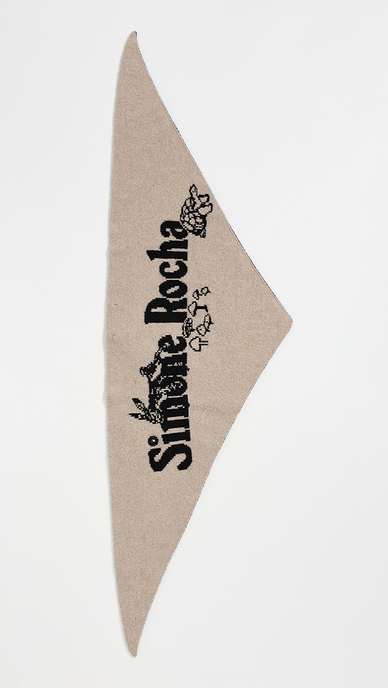 大人エレガント【Simone Rocha】ニットロゴネックスカーフ Simone Rocha Graphic Logo Knit Neckerchief | Shopbop