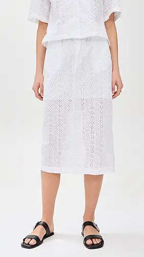 Stateside Eyelet Midi Skirt