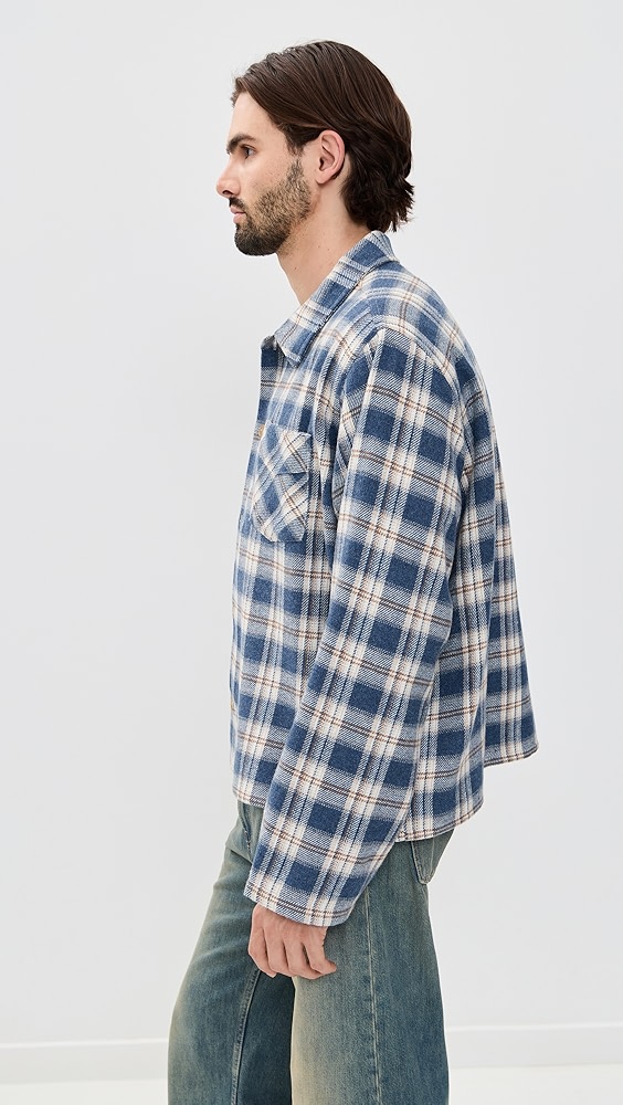 Stockholm Surfboard Club Club Plaid Flannel Overshirt | Shopbop