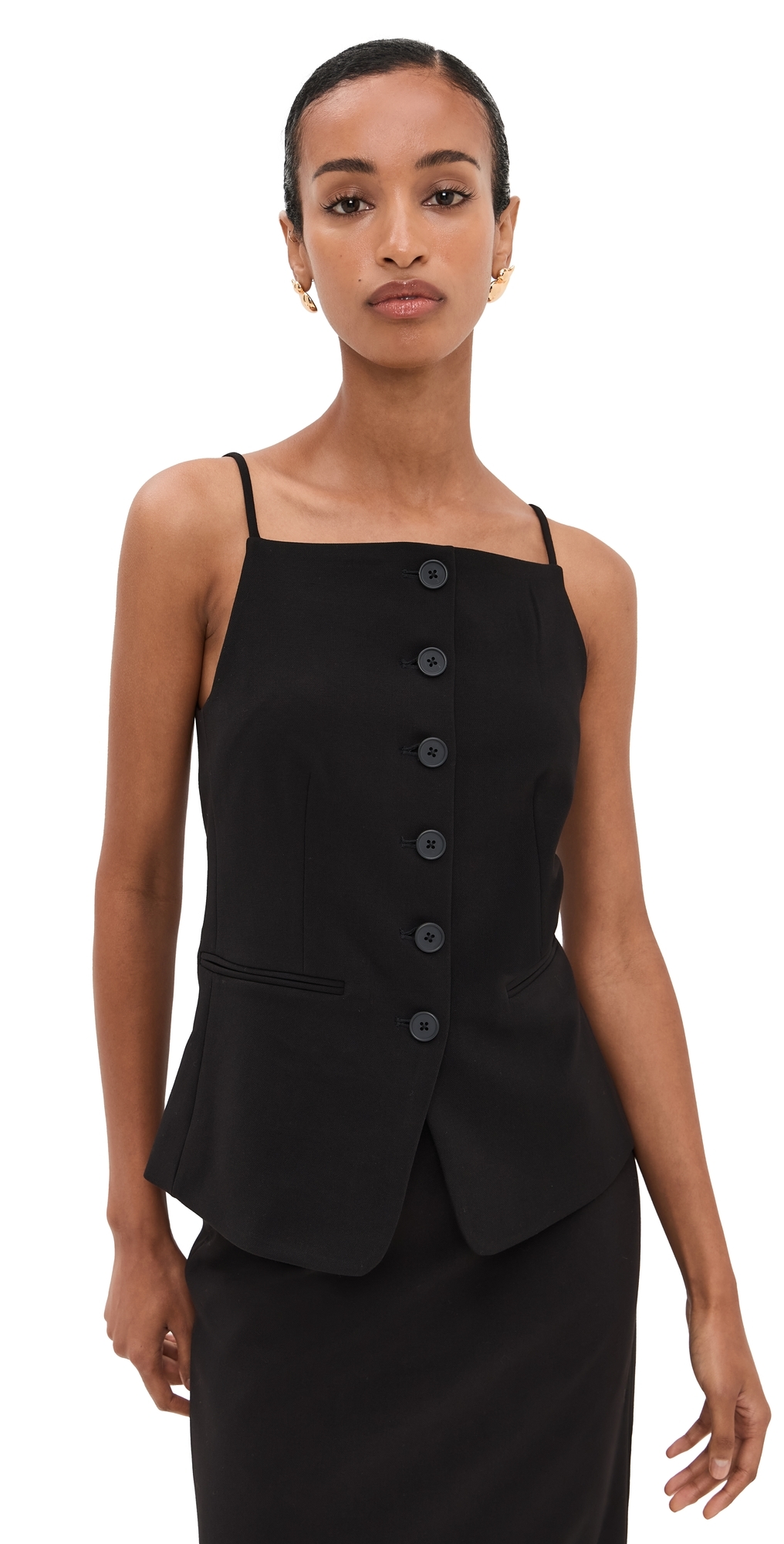 Staud Una Top Black In Black