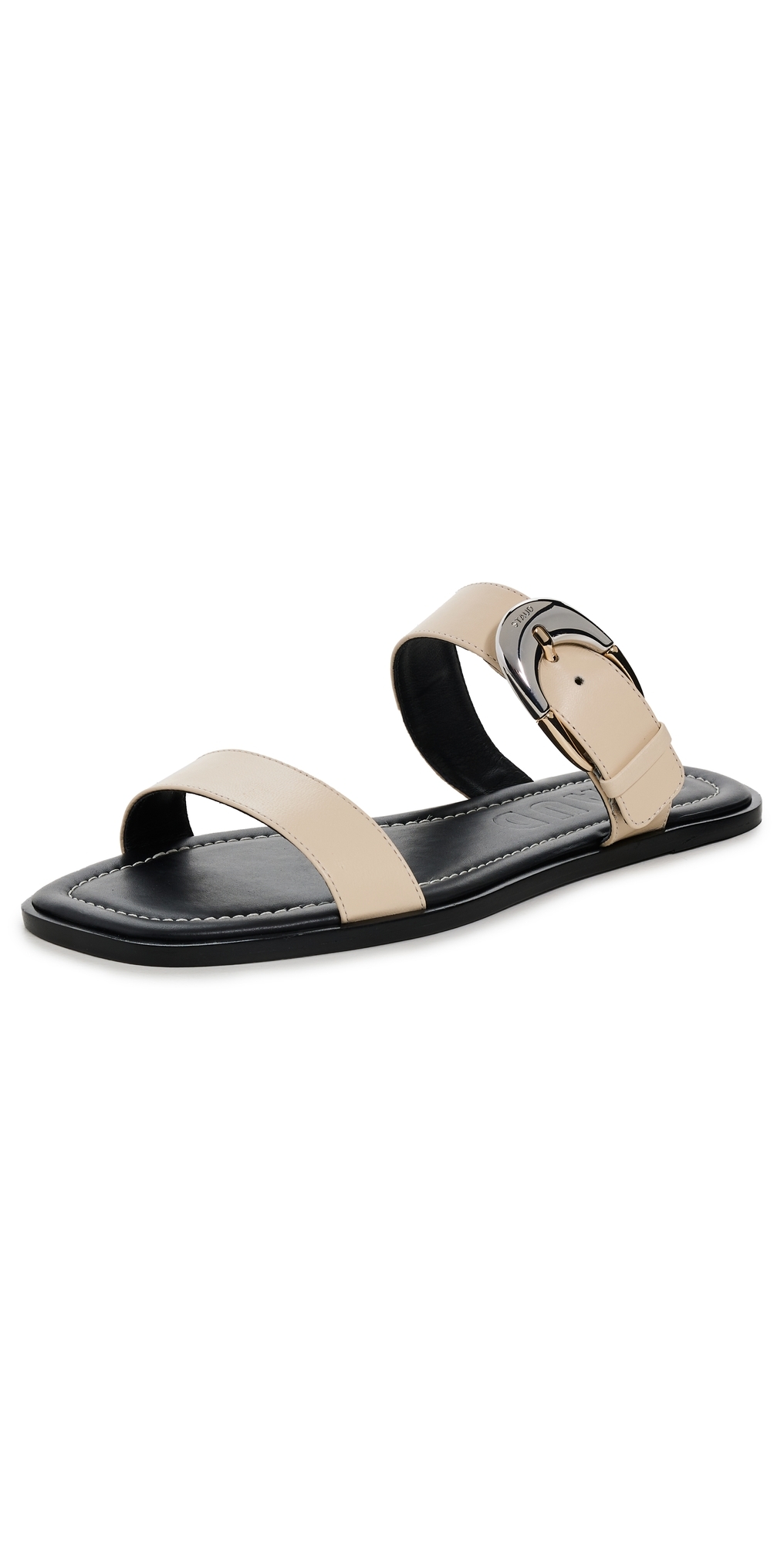 Staud Harlow Flat Sandal In Cream In Cream