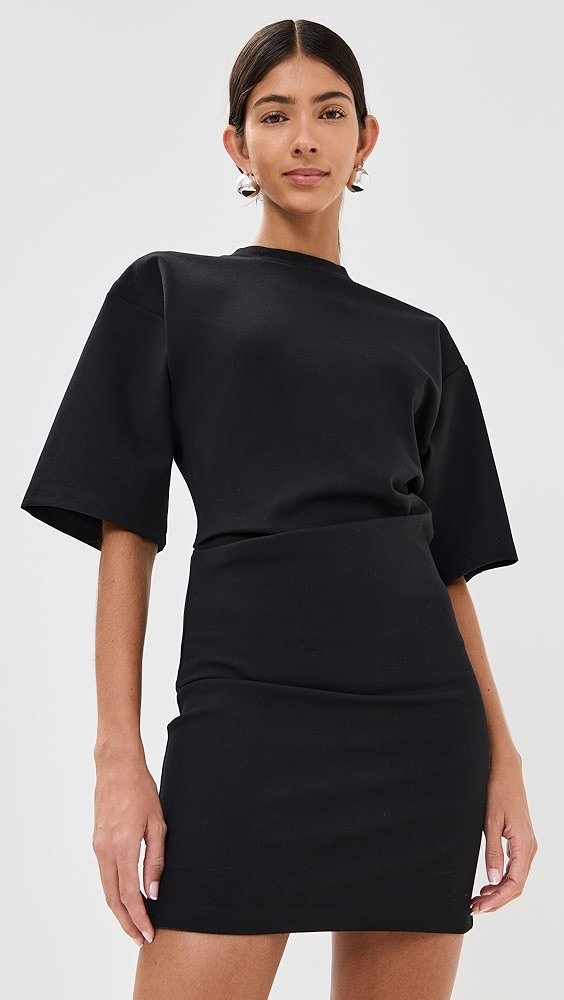 Theory Gather Shoulder Tee Shirt Dress | Shopbop