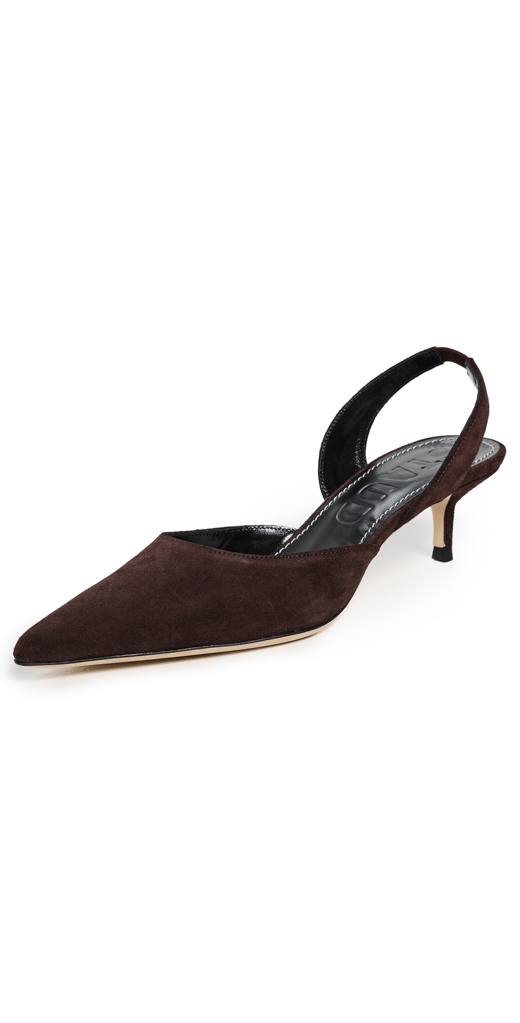 Staud Sebastian Slingback Heels Espresso In Brown