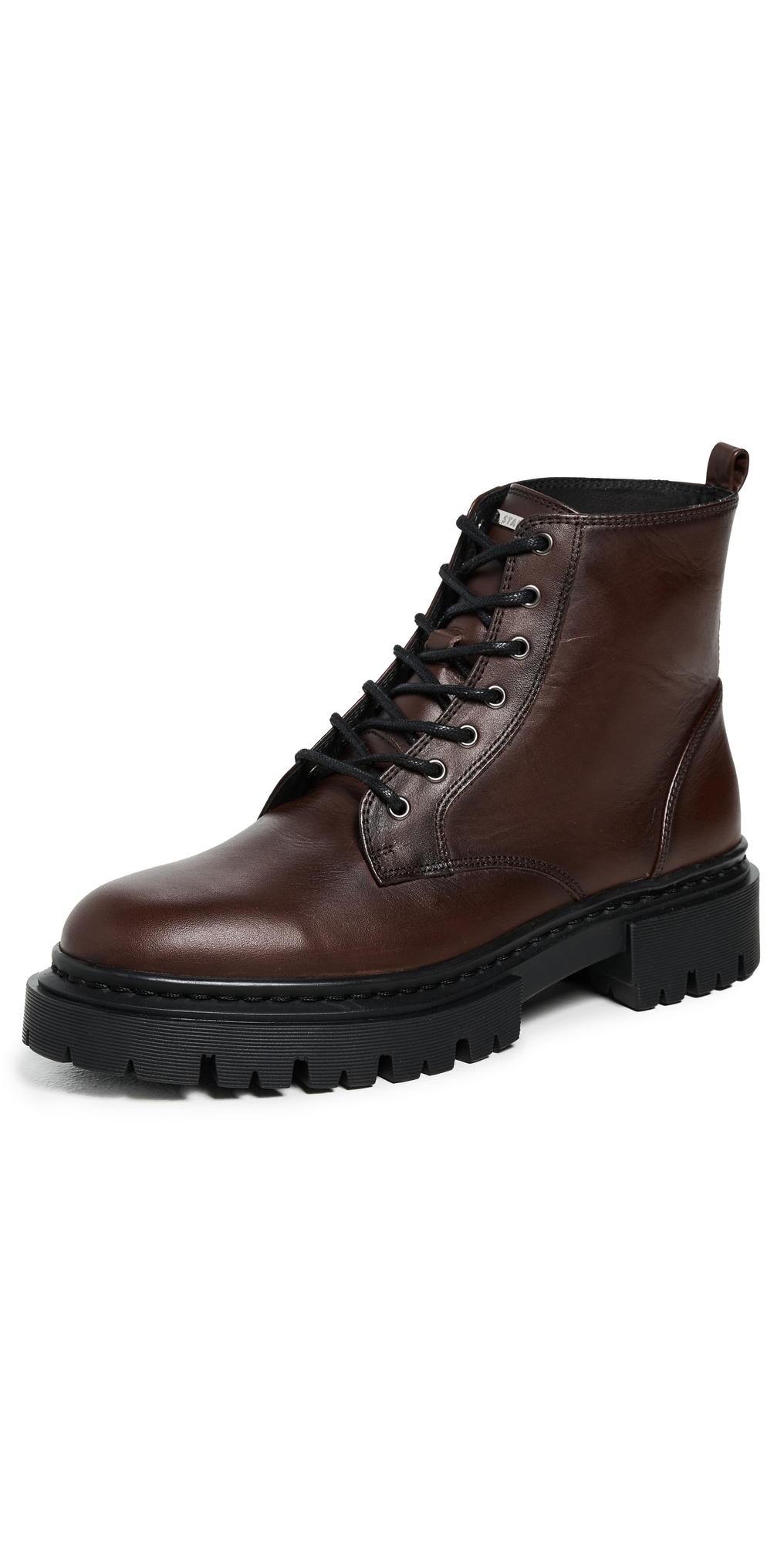 Staud Henry Combat Boots Espresso In Brown