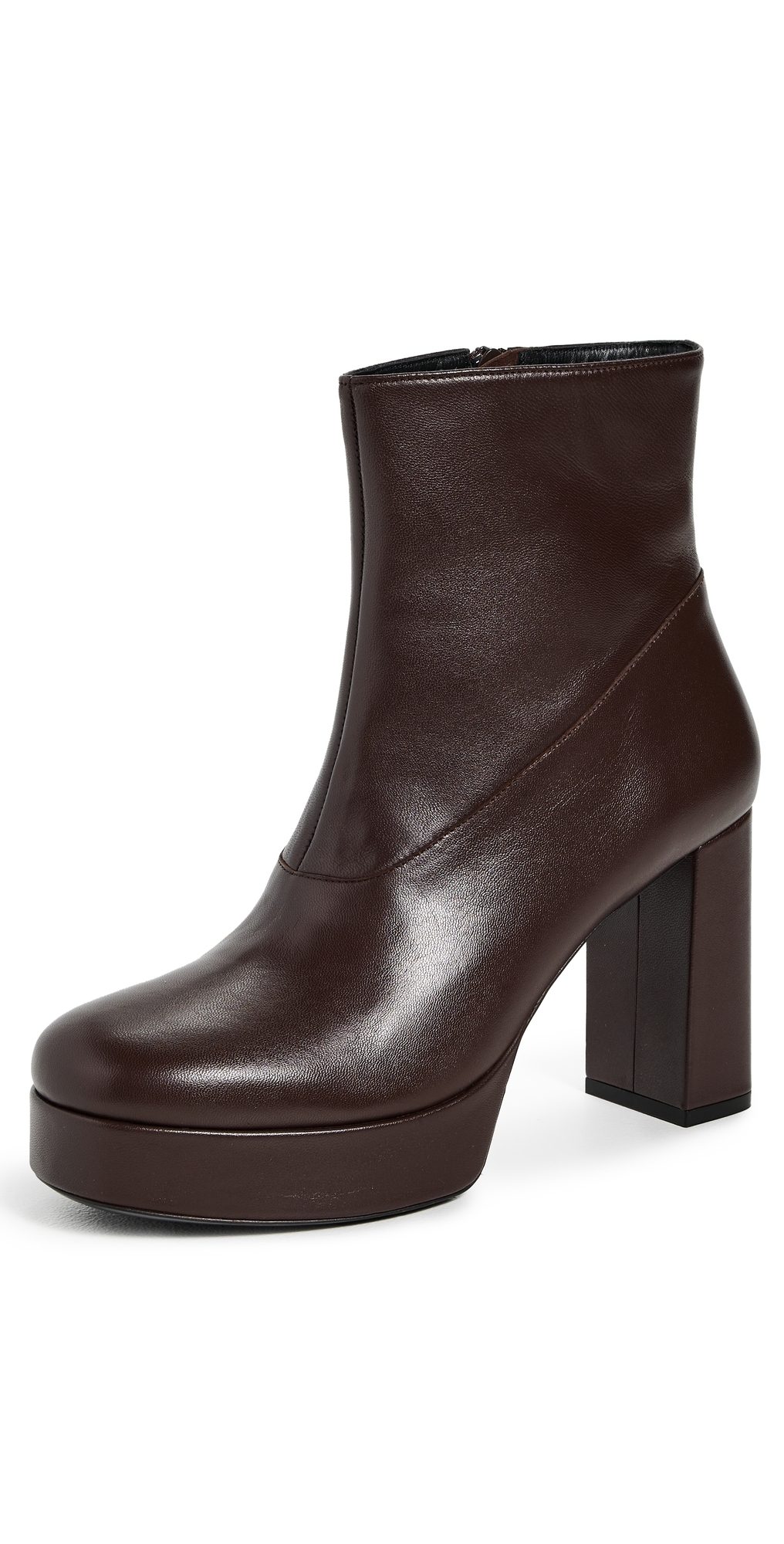Staud Jodie Platform Ankle Boots Espresso In Brown