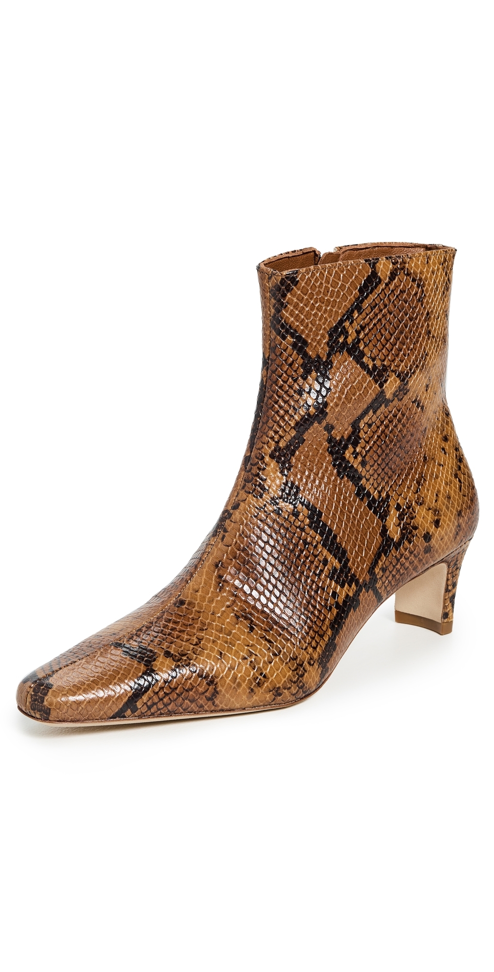 Staud Wally Snakeskin Embossed Bootie In Animal Print